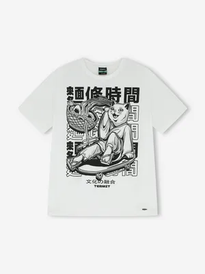 Футболка Termit для девочек с принтом, белый, арт. 143016TRT-00