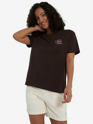 Футболка женская FILA, коричневый, арт. 140319FLA-T4
