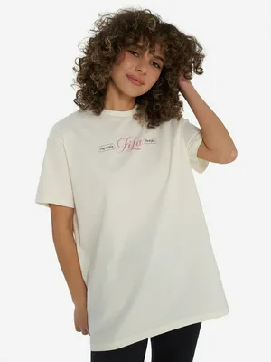 Футболка FILA оверсайз, бежевый, арт. 140313FLA-01