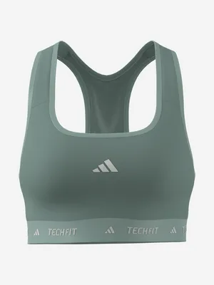 Спортивный топ-бра Adidas, зеленый, арт. JZ4971A01