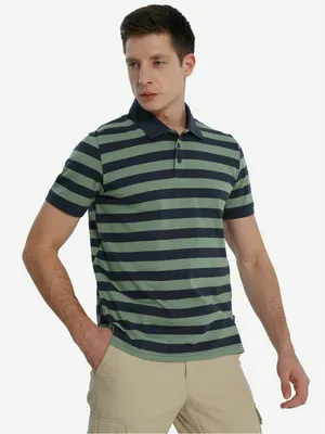 Поло мужское Outventure в полоску, синий, арт. 140944OUT-M3