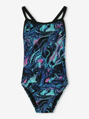 Купальник слитный TYR, синий, арт. P04115T4H-390