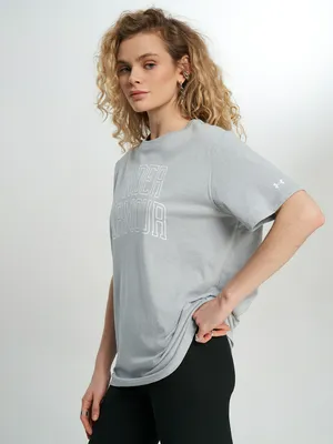 Футболка женская Under Armour Rival OS Campus, серый, арт. 6007883U0F-012