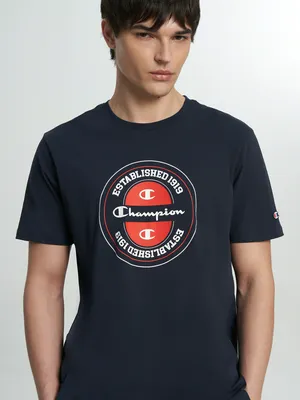 Футболка Champion с принтом, синий, арт. 222862C0K-BS501