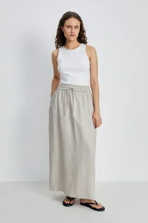 Юбка макси FINN FLARE изо льна, 713 grain, арт. BAS-100163