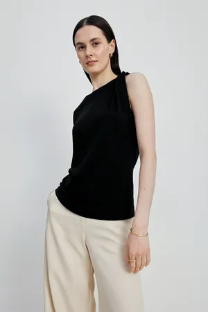 Топ FINN FLARE с открытым плечом и узлом, 200 black, арт. FSE110162