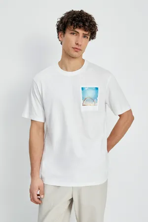 Мужская футболка Finn Flare с принтом, 201 white, арт. FSE21088-1P