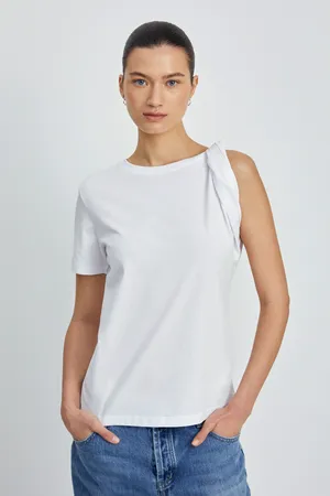 Топ FINN FLARE с открытым плечом и фигурным узлом, 201 white, арт. FSE110162