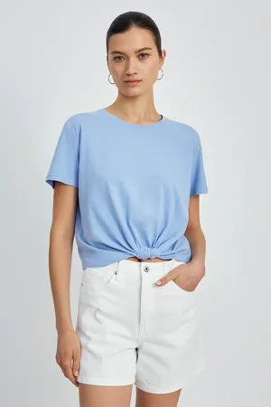 Футболка Finn Flare с узлом, 188 hydrangea, арт. FSD110205