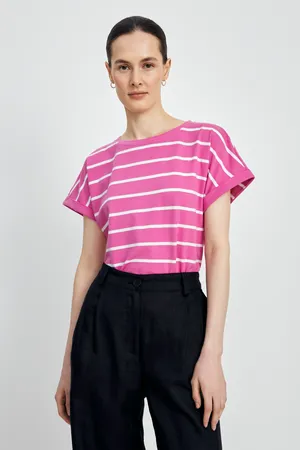 Футболка FINN FLARE в полоску, 844 mc phlox, арт. S21-14063