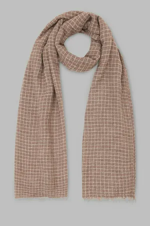 Шарф Finn Flare в клетку, 721 mc walnut, арт. FBE21409