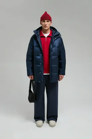 Пуховое полупальто Finn Flare, 101 cosmic blue, арт. FWE21018