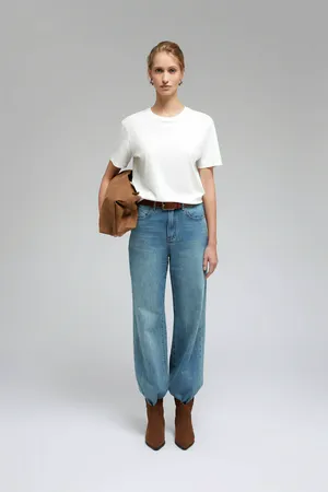 Футболка FINN FLARE из мерсеризованного хлопка, 201 white, арт. FBF110148