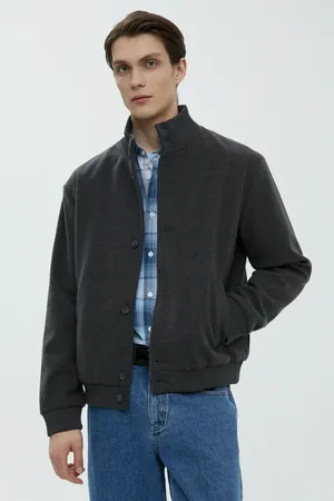 Куртка-бомбер FINN FLARE на пуговицах, 202 graphite, арт. FBF21026