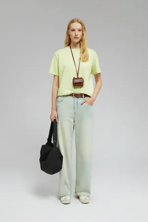 Женская футболка Finn Flare из мерсеризованного хлопка, 560 chrysolite, арт. BAS-100161