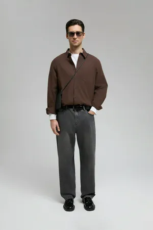 Джинсы FINN FLARE loose fit, 2003 grey denim, арт. FBF25002