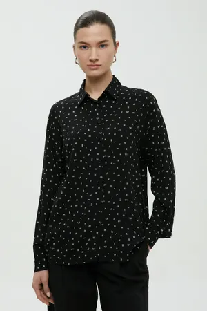 Блузка Finn Flare свободного кроя, 200 mc black, арт. BAS-10040