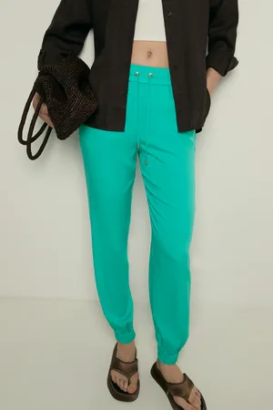 Брюки FINN FLARE укороченные свободного силуэта, 569 jelly mint, арт. FSC11069