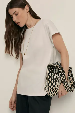 Футболка FINN FLARE из мерсеризованного хлопка, 716 gardenia, арт. FSF11095