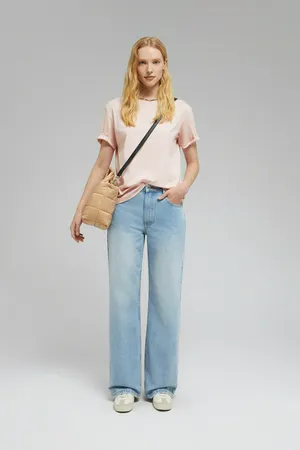 Футболка FINN FLARE из мерсеризованного хлопка, 346 peach whip, арт. BAS-100161