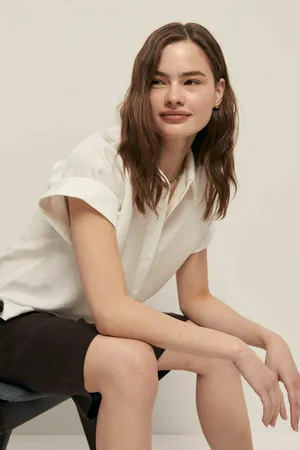 Блузка свободного кроя Finn Flare, 716 gardenia, арт. FSF110164