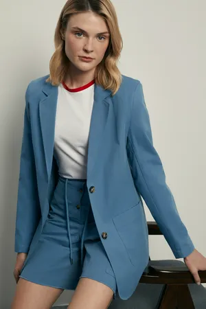 Жакет FINN FLARE Однобортный, 110 delta blue, арт. FSF110129