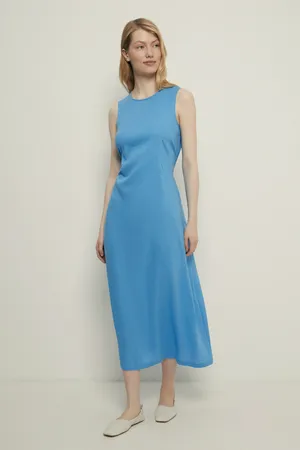 Сарафан макси льняной FINN FLARE, 180 blue aster, арт. FSF11035