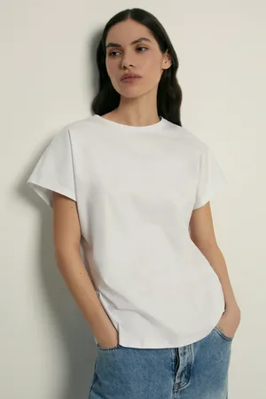 Футболка Finn Flare из мерсеризованного хлопка, 201 white, арт. FSF110116