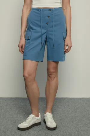 Шорты Finn Flare из тенселя с накладными карманами, 110 delta blue, арт. FSF11090