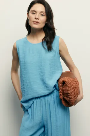 Блузка FINN FLARE без рукавов свободного кроя, 138 skyline, арт. FSF11088