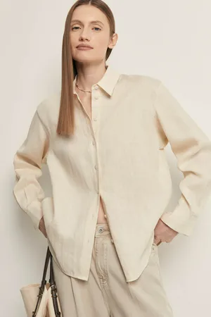 Льняная рубашка Finn Flare, 705 angora, арт. FSF11042