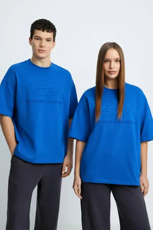 Футболка FINN FLARE свободного кроя с принтом, 104 electric blue, арт. CWE97006