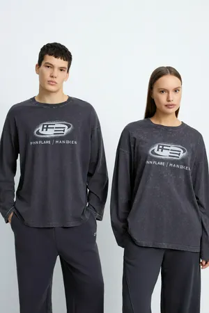 Лонгслив Finn Flare x Maneken, 202 graphite, арт. CWE97005