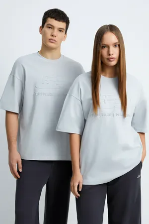 Футболка FINN FLARE свободного кроя с принтом из коллаборации с Maneken, 207 stone, арт. CWE97006