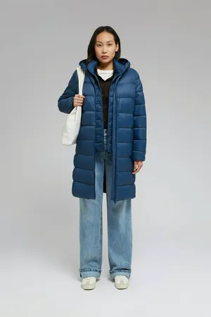 Стеганый пуховик Finn Flare, 100 navy, арт. FAF11041