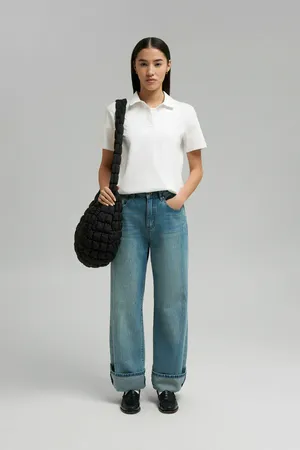 Поло FINN FLARE из мерсеризованного хлопка regular fit, 201 white, арт. FBG11086