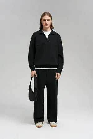 Мужская толстовка Finn Flare comfort fit из хлопка пике, 200 black, арт. FBG21031