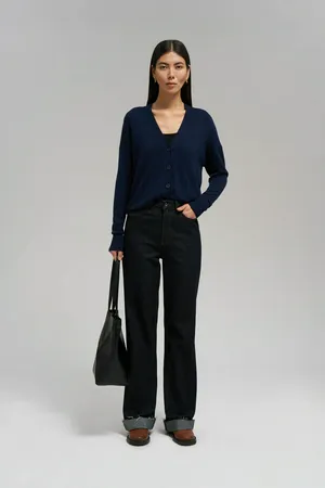 Кардиган FINN FLARE свободного кроя, 101 cosmic blue, арт. FBG11113