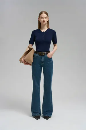 Джемпер-поло Finn Flare приталенного кроя, 101 cosmic blue, арт. FBG11108