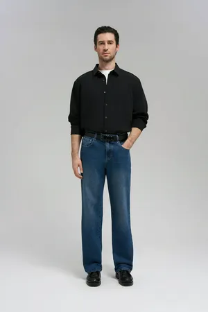 Джинсы объемного кроя Finn Flare, 1272 dark denim, арт. FBG25004