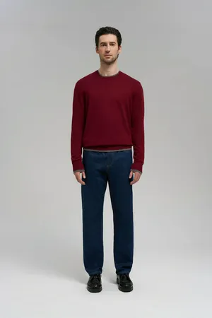 Мужской легкий базовый джемпер FINN FLARE, 376 cordovan, арт. FBG21122