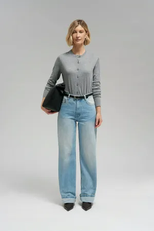 Кардиган прямого кроя Finn Flare, 255 mouse melange, арт. FBG11130