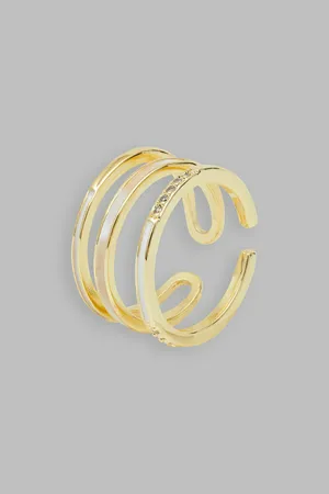 Женское кольцо FINN FLARE, 466 mc gold metal, арт. FBG11927S