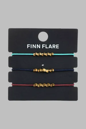 Набор браслетов Finn Flare, 1062 201white/201white/200black, арт. FBG11954S