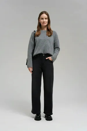 Укороченные джинсы прямого кроя Finn Flare, 200 black, арт. FWF15007