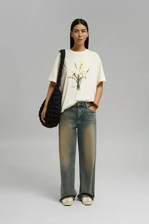 Футболка Finn Flare из хлопкового джерси, 711 milk, арт. FBG12099-3P