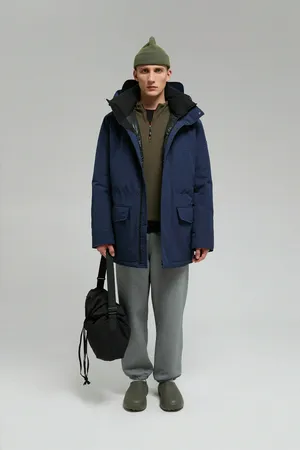 Пуховое полупальто Finn Flare, 101 cosmic blue, арт. FWE21046