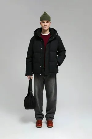 Мужской стеганый пуховик FINN FLARE, 250 black melange, арт. FWF21037