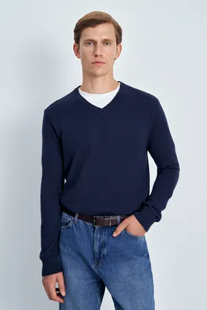 Джемпер Finn Flare с V-образным вырезом, 101 cosmic blue, арт. BAS-20130