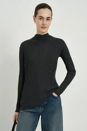 Водолазка FINN FLARE приталенного силуэта с кашемиром, 202 graphite, арт. FWE11115